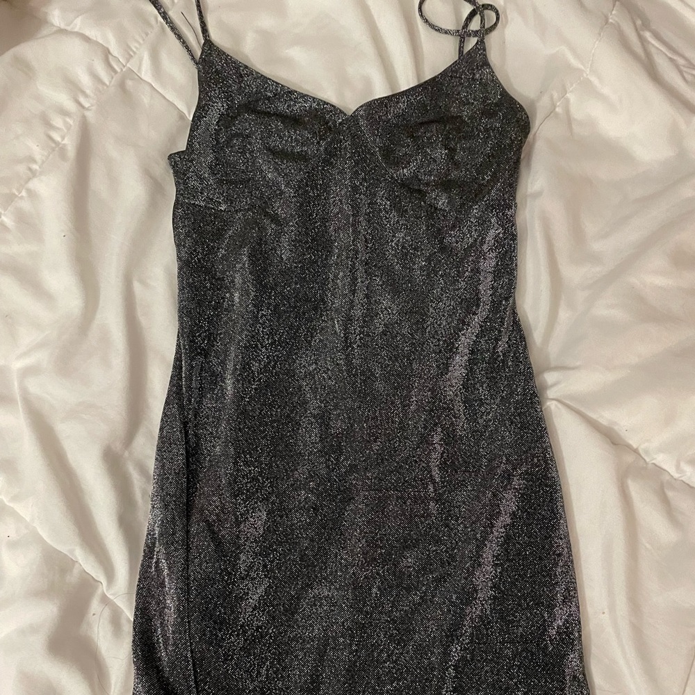 Sparkly silver party dress